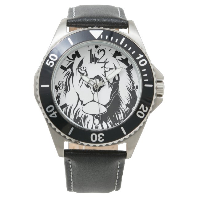 Löwentribal 002 armbanduhr (Vorderseite)