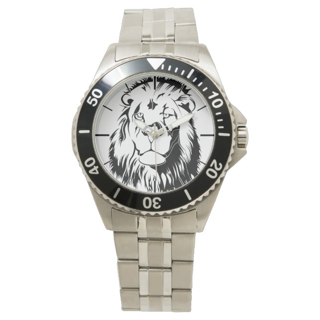 Löwentribal 002 armbanduhr (Vorderseite)