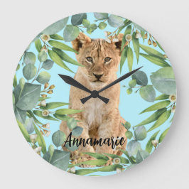 Löwenwalddschungel Große Wanduhr
