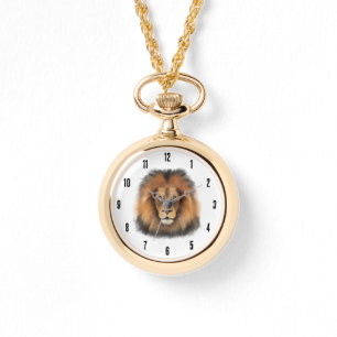 Löwenwasserfarbe Leo Königssafari-Urwaldkatze Armbanduhr