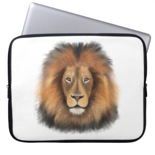 Löwenwasserfarbe Leo Königssafari-Urwaldkatze Laptopschutzhülle
