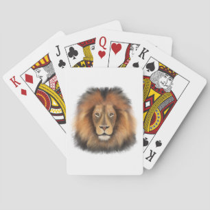 Löwenwasserfarbe Leo Königssafari-Urwaldkatze Spielkarten
