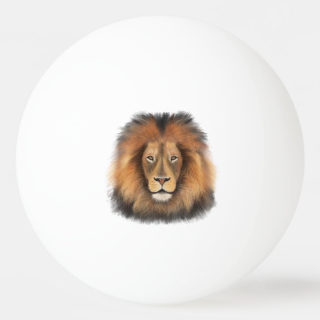 Löwenwasserfarbe Leo Königssafari-Urwaldkatze Tischtennisball (Vorderseite)