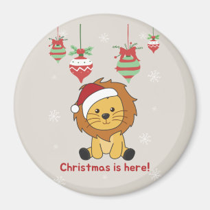 Löwenweihnachtsschnee Wintertiere Lions Magnet