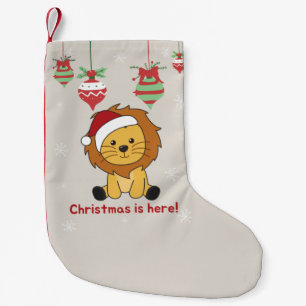 Löwenweihnachtsschnee Wintertiere Löwen Kleine Chr Kleiner Weihnachtsstrumpf