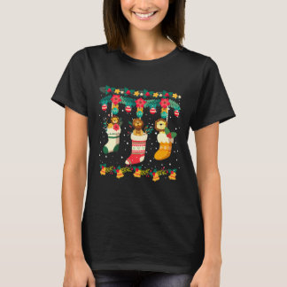 Löwenweihnachtsvorräte X mas Lights Pajama T-Shirt