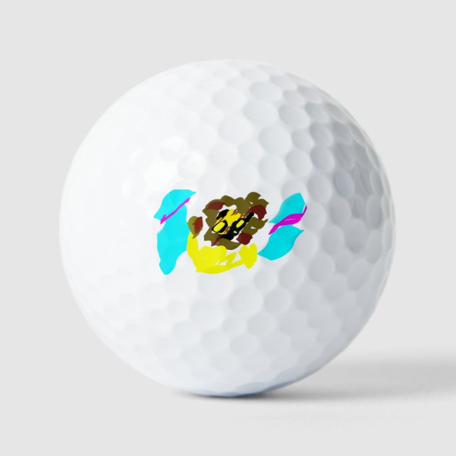 Löwenwellenkunst Golfball (Vorderseite)