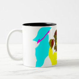 Löwenwellenkunst Zweifarbige Tasse