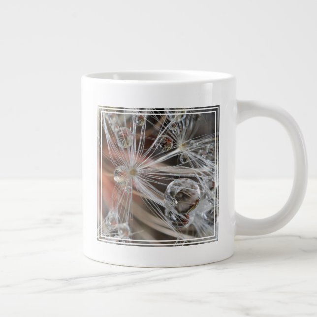 Löwenzahn-Abstrakt Jumbo-Tasse (Rechts)