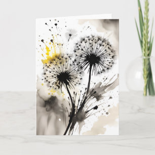 Löwenzahn - Aquarellblumen Karte
