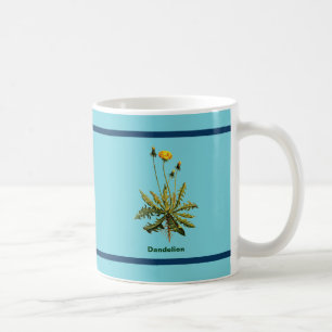 Löwenzahn auf Blau Kaffeetasse