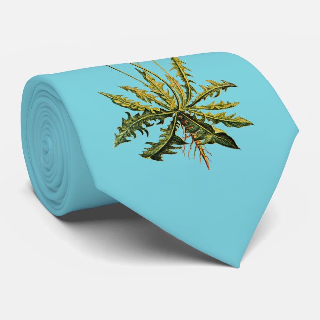 Löwenzahn auf Blau Krawatte (Gerollt)