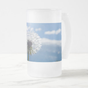 Löwenzahn auf dem Frostglas Bierkrug Mattglas Bierglas
