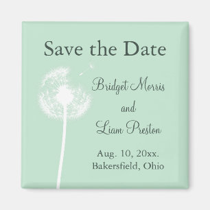Löwenzahn auf Minze Save the Date Magnet