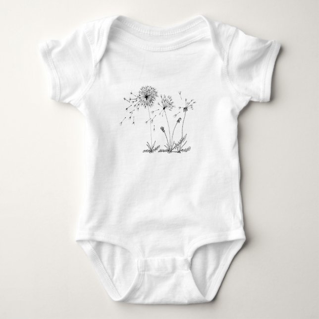 Löwenzahn Baby Strampler (Vorderseite)