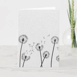Löwenzahn Blumen Pappus Sporen Grau Karte