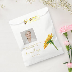 Löwenzahn   Einfaches Foto-Trauer-Samenbild Geschenktütchen