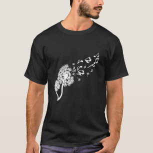 Löwenzahn-Garten-Blumenmusiker-Musiknote-Mus T-Shirt