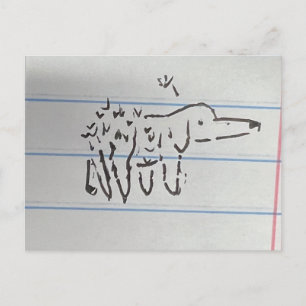 Löwenzahn Hund Postkarte
