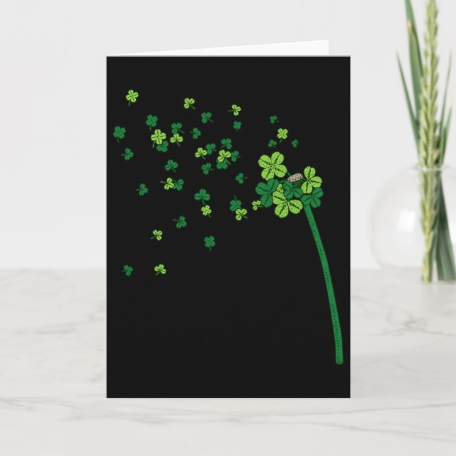 Löwenzahn Kleeblatt St. Patrick Irisch R Karte (Vorderseite)