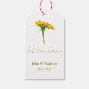 Löwenzahn Lass Liebe wachsen Hochzeitssamen Geschenkanhänger