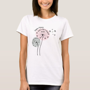 Löwenzahn-Linienkunst T-Shirt