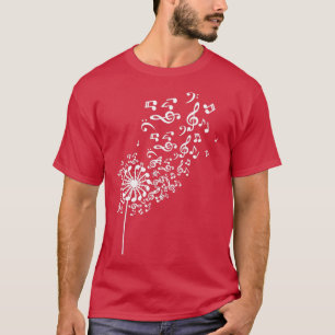 Löwenzahn-Musiknoten Musikliebhaber Natur Blume  T-Shirt