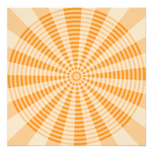 Löwenzahn, Orange Spirale, Boho-Abstrakte Kunst Fotodruck