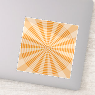 Löwenzahn, Orange Spirale, Boho-Abstraktkunst Aufkleber