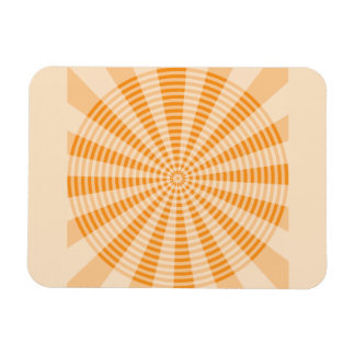 Löwenzahn, Orange Spirale, Boho-Abstraktkunst Magnet