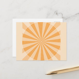 Löwenzahn, Oranges Spiral, Boho-Abstrakte Kunst Postkarte