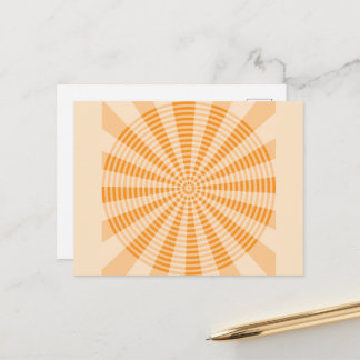 Löwenzahn, Oranges Spiral, Boho-Abstrakte Kunst Postkarte