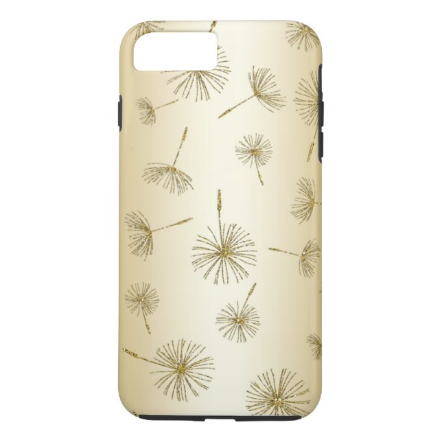 Löwenzahn-Samen-Goldfeenhafte Glitzer-Wunsch-Blume Case-Mate iPhone Hülle (Rückseite)