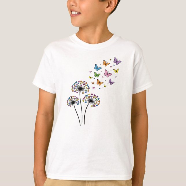 Löwenzahn Schmetterlingsblüte T-Shirt (Vorderseite)