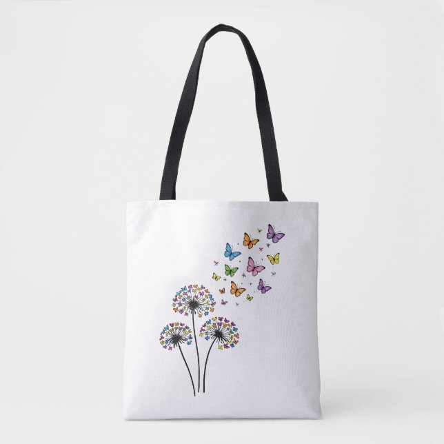 Löwenzahn Schmetterlingsblüte Tasche (Vorderseite)