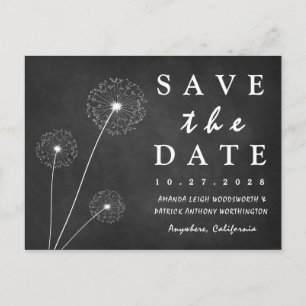 Löwenzahn-Schultafel-Land-Save-The-Date-Karten Ankündigungspostkarte