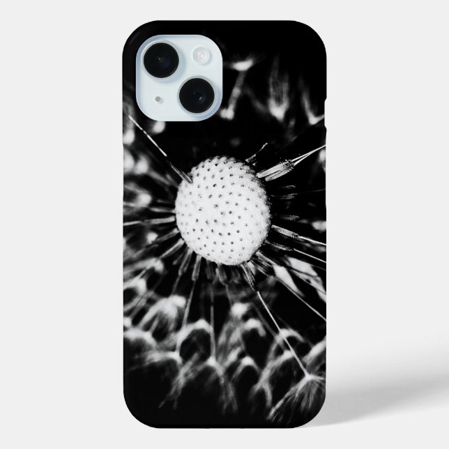 Löwenzahn schwarz iPhone 15 hülle (Rückseite)
