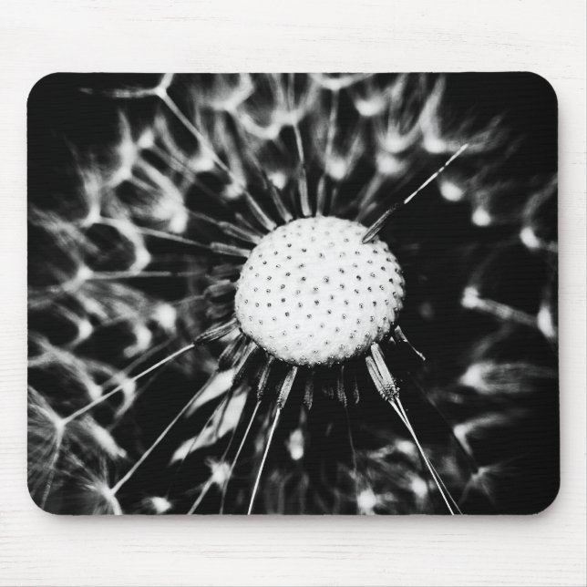 Löwenzahn schwarz mousepad (Vorne)