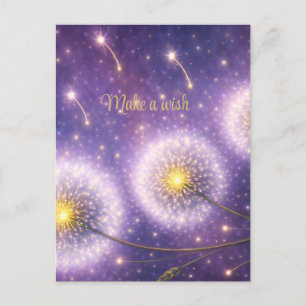 Löwenzahn-Träume, Wunschblumen machen einen Wunsch Postkarte