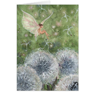 "Löwenzahn-Uhr-Feen-" Karte