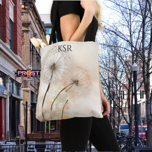 Löwenzahn-Wunsch-Monogramm-Tasche Tasche