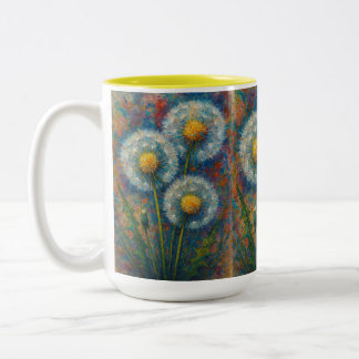 Löwenzahn-Zweifarben-Kaffeetasse Zweifarbige Tasse