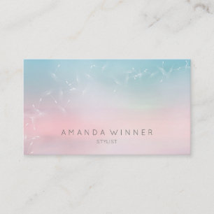 Löwenzahnconfetti-Rosa blaues Pantone Ombre Visitenkarte