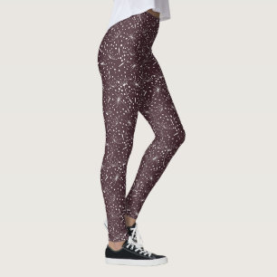 Löwenzahnmuster auf Schokoladenhintergrund Leggings