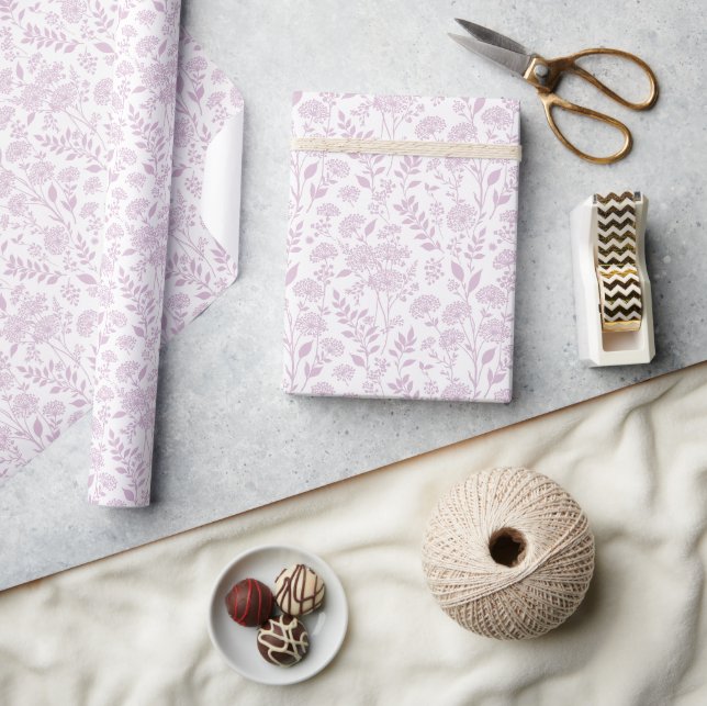 Löwenzahnwiese Warmer Flieder - Neutral Geschenkpapier (Kunsthandwerk)