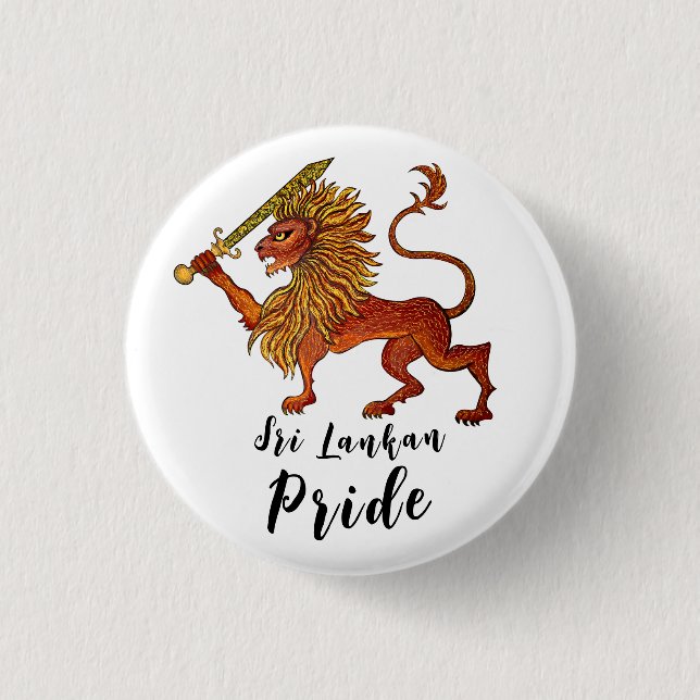 Löwenzettel in Sri Lanka Button (Vorderseite)