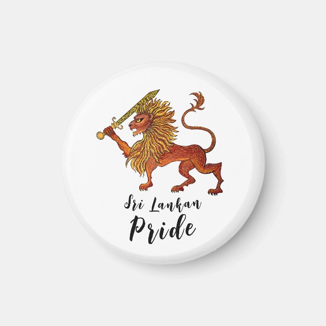 Löwenzettel in Sri Lanka Magnet (Vorne)
