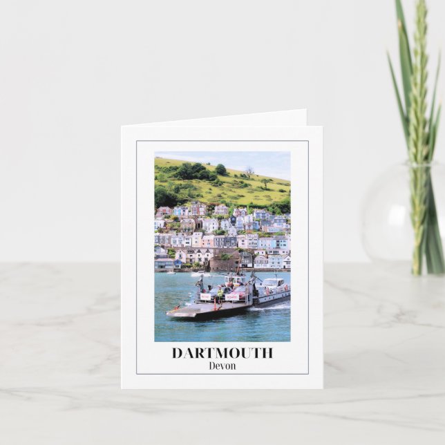 Lower Dartmouth Ferry, Devon Karte (Vorderseite)