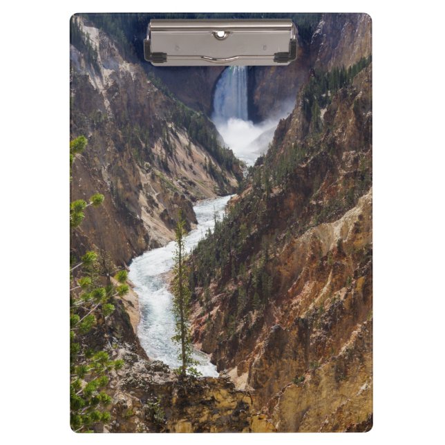 Lower Falls Yellowstone Klemmbrett (Vorderseite)