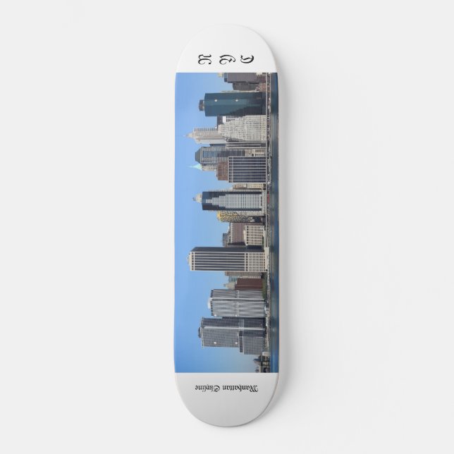 Lower Manhattan-Skyline, New York City Skateboard (Vorderseite)